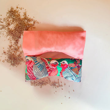 Therapeutic Silk Eye Pillow and Silk Pillowcase with Lavender