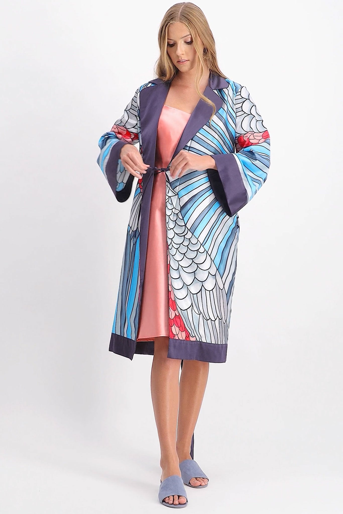 Silk-Cotton Kimono Robe