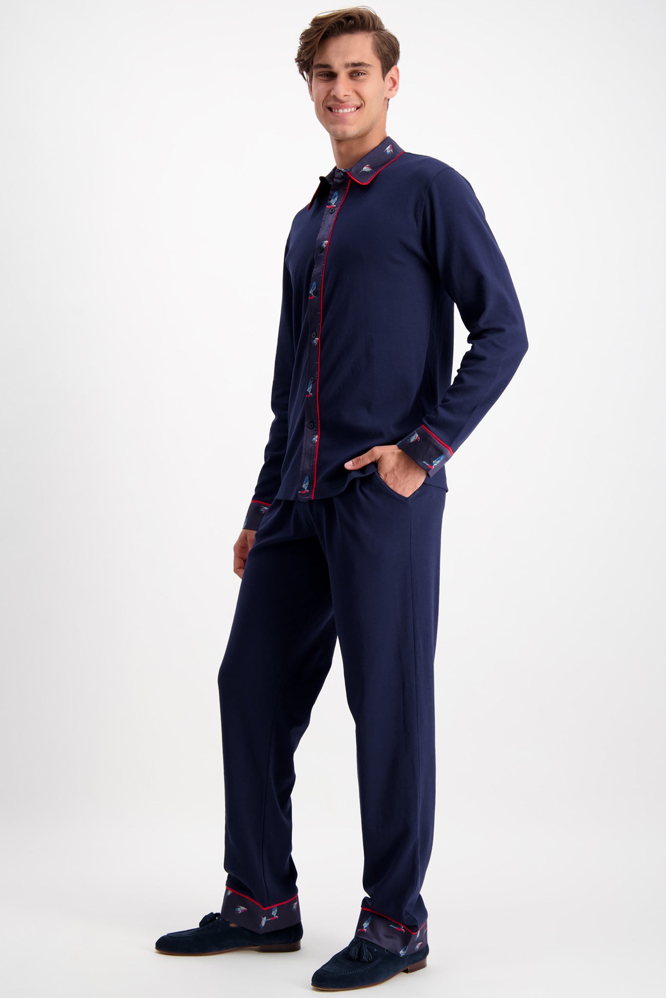 Men’s Cotton Ponte Long Sleep Set