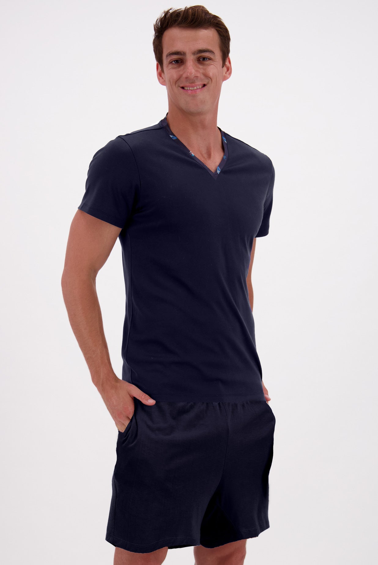 Men&#39;s Cotton Ponte Short Sleep Set