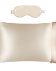 Premium Pure Mulberry Silk Pillowcase and Eye Mask Set